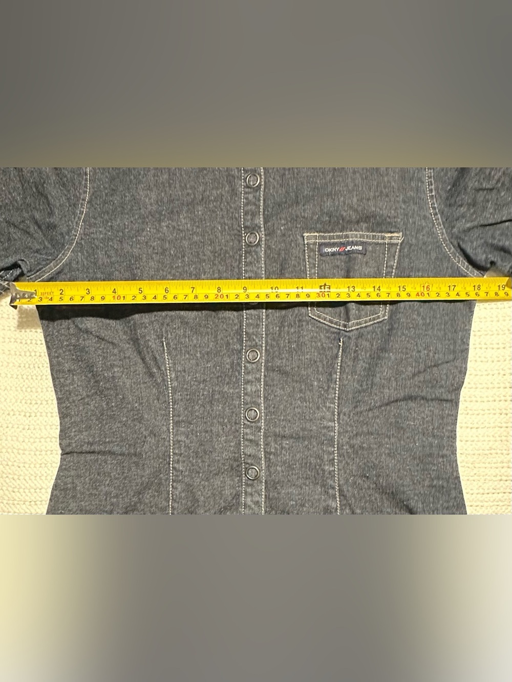 DKNY Dark Blue Denim Dress - Picture 7 of 10